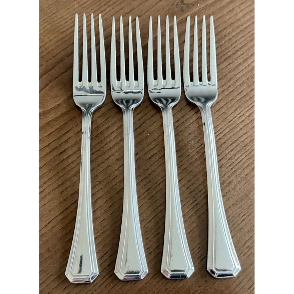 4 Bon Chef S511 Prism Dinner Fork Stainless Steel flatware silverware